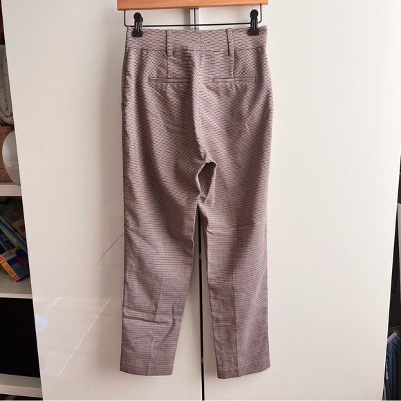 Women's Brown and Grey Trousers check pattern Babaton Atelier size 0 - Picture 4 of 4